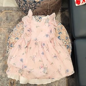 Floral double lined cotton dress